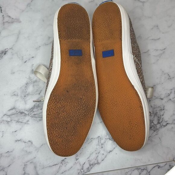 Keds x Kate Spade Rose Gold Glitter Sneakers 9 - Picture 5 of 6